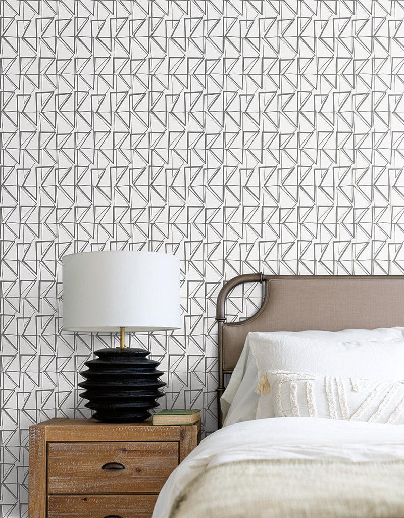 Wallpaper Love Triangles Peel & Stick Wallpaper // Grey 