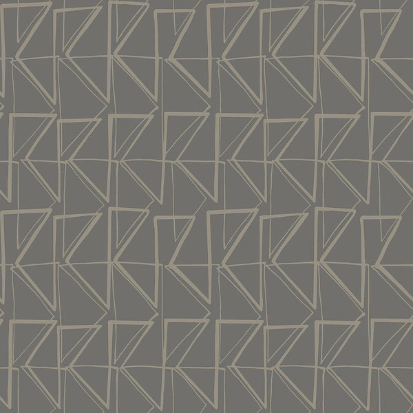 Wallpaper Love Triangles Peel & Stick Wallpaper // Grey Metallic 