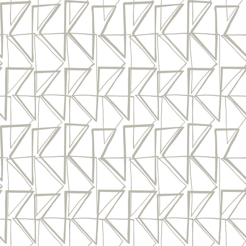 Wallpaper Love Triangles Peel & Stick Wallpaper Sample // Gold Metallic 8 x 10 