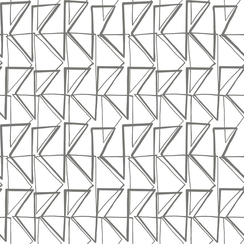 Wallpaper Love Triangles Peel & Stick Wallpaper Sample // Grey 8 x 10 