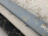 Wallpaper Luminous Branches Wallpaper // Blue & Gold 