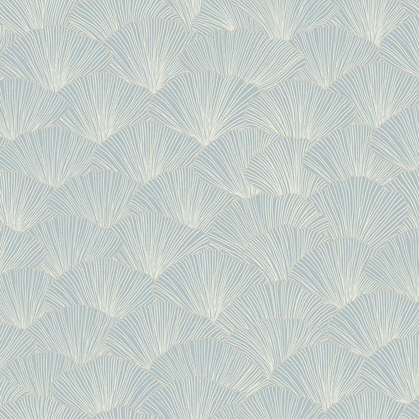 Wallpaper Luminous Gingko Wallpaper // Blue 