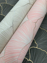 Wallpaper Luminous Gingko Wallpaper // Coral 