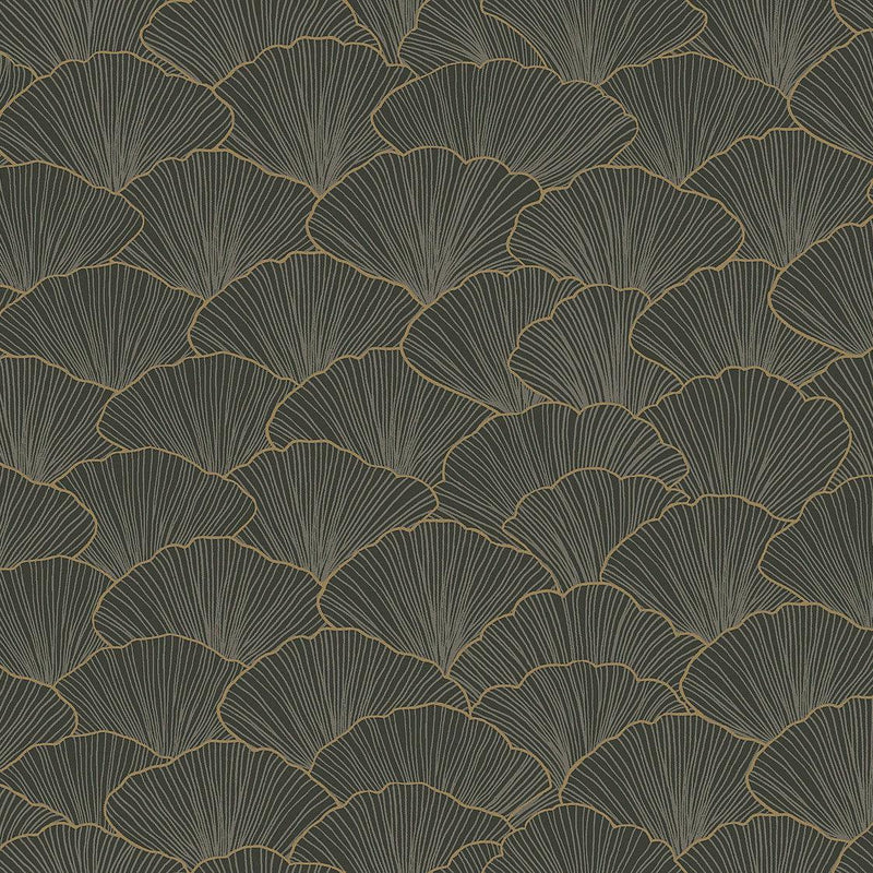 Wallpaper Luminous Gingko Wallpaper // Grey 