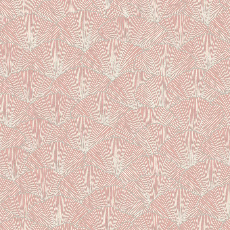 Wallpaper Luminous Gingko Wallpaper Sample // Coral 8 x 10 