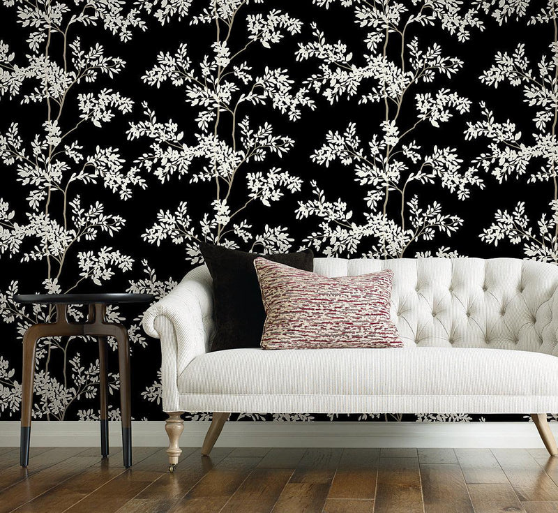 Wallpaper Lunaria Silhouette Wallpaper // Black & White 