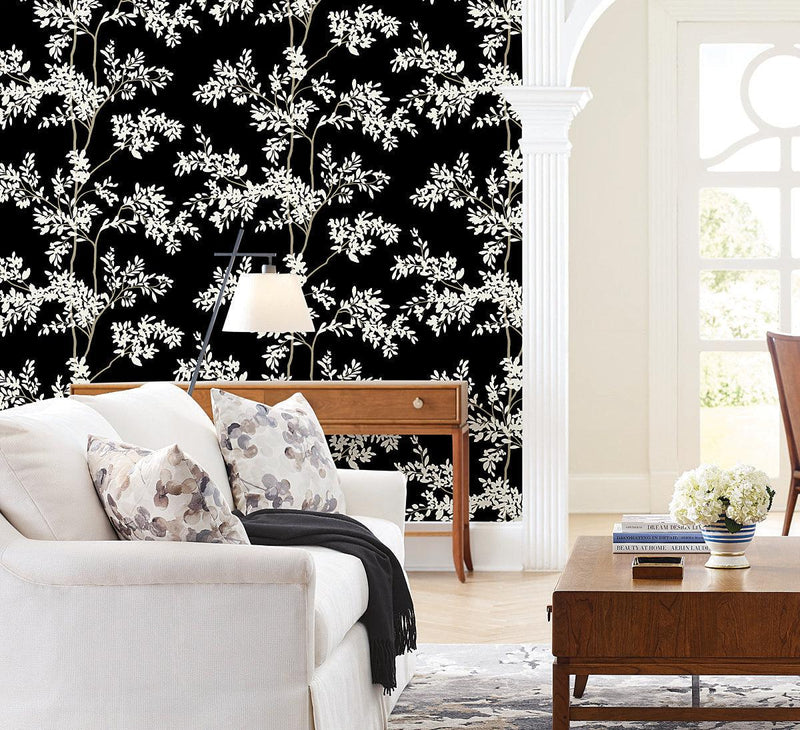 Wallpaper Lunaria Silhouette Wallpaper // Black & White 