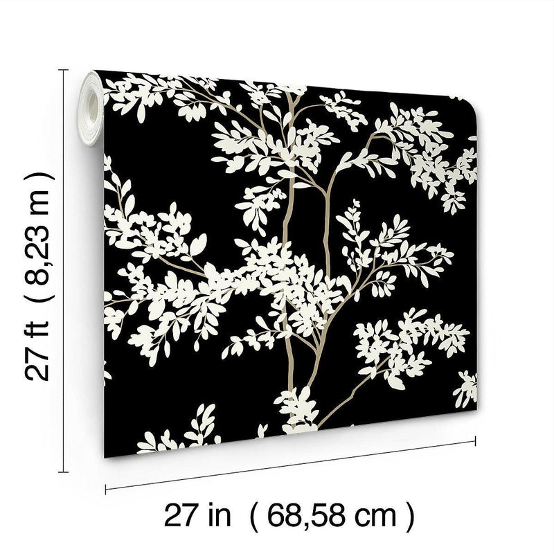 Wallpaper Lunaria Silhouette Wallpaper // Black & White 