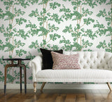 Wallpaper Lunaria Silhouette Wallpaper // White & Green 