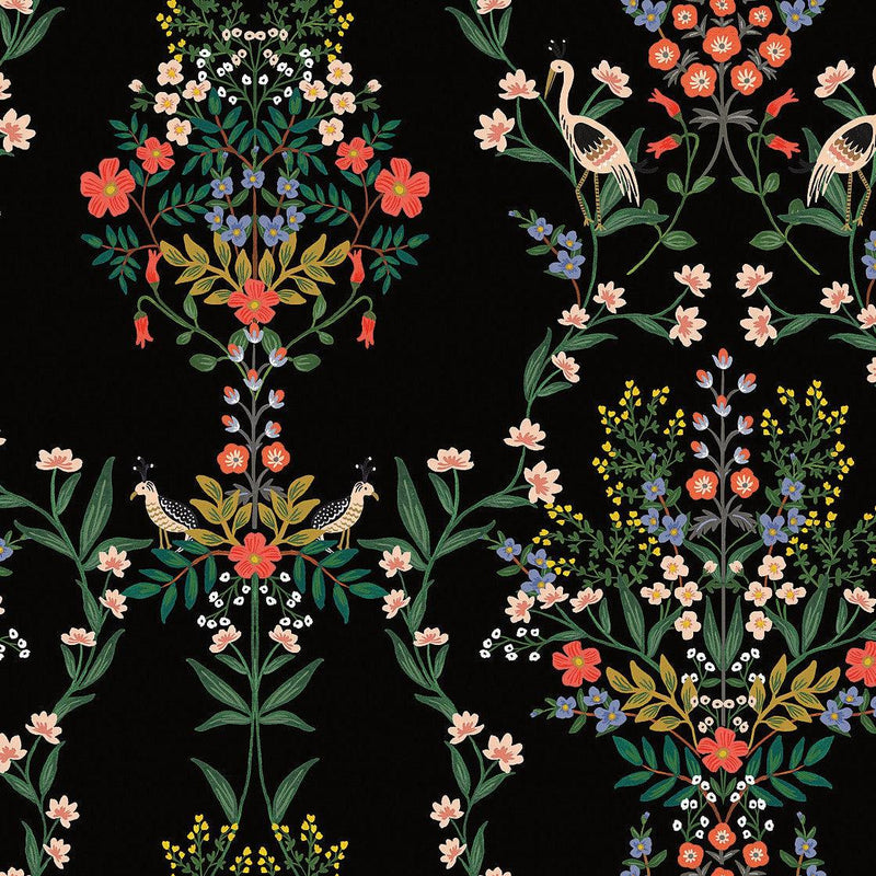 Wallpaper Luxembourg Peel & Stick Wallpaper Sample // Black 8 x 10 