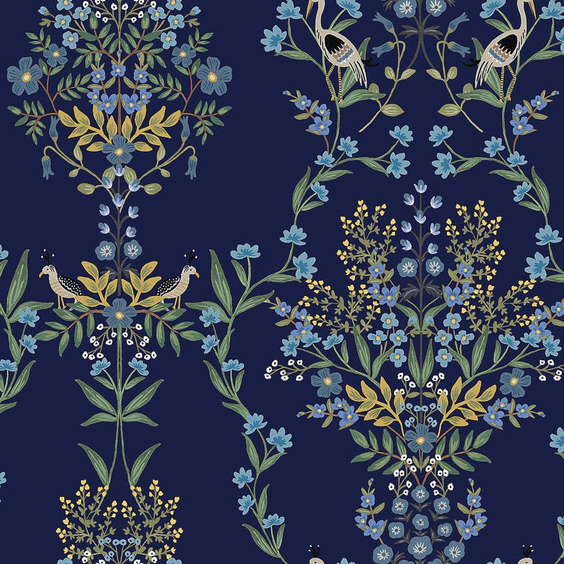 Wallpaper Luxembourg Peel & Stick Wallpaper Sample // Blue 8 x 10 