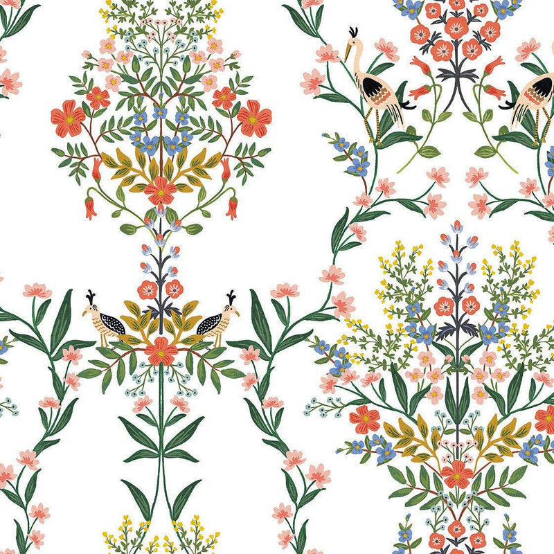 Wallpaper Luxembourg Peel & Stick Wallpaper Sample // White 8 x 10 