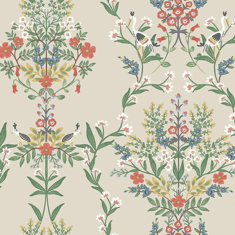 Wallpaper Luxembourg Wallpaper Sample // Beige & Red 8 x 10 