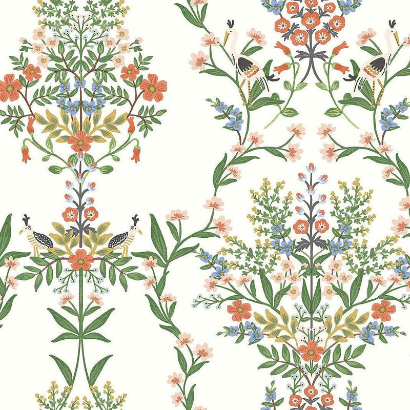 Wallpaper Luxembourg Wallpaper Sample // White & Green 8 x 10 