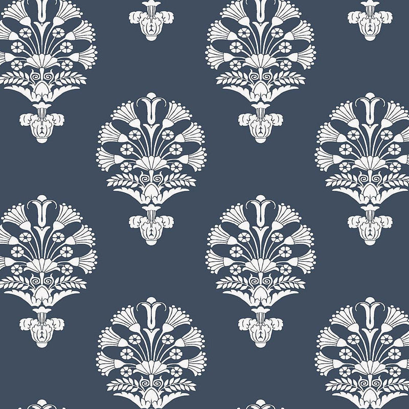 Wallpaper Luxor Wallpaper Sample // Navy 8 x 10 