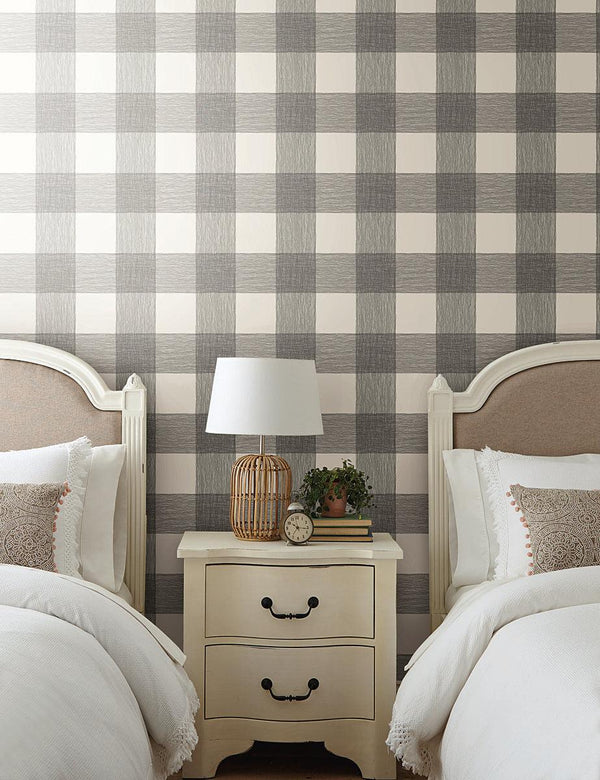 Wallpaper Magnolia Home Common Thread Peel & Stick Wallpaper // Black & White 