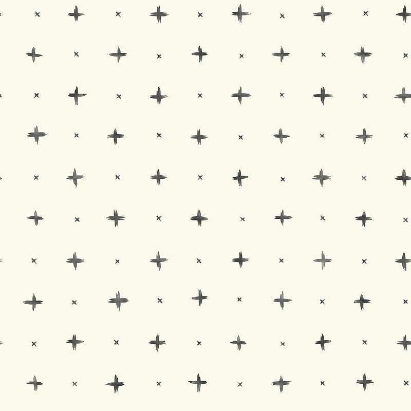 Wallpaper Magnolia Home Cross Stitch Peel & Stick Wallpaper // Black 