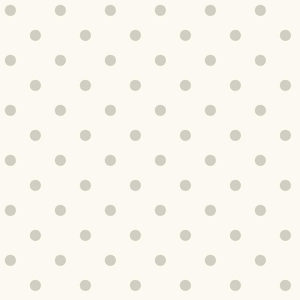 Wallpaper Magnolia Home Dots on Dots Peel & Stick Wallpaper // Cream & Grey 