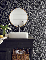 Wallpaper Magnolia Home Fox & Hare Peel & Stick Wallpaper // Black 