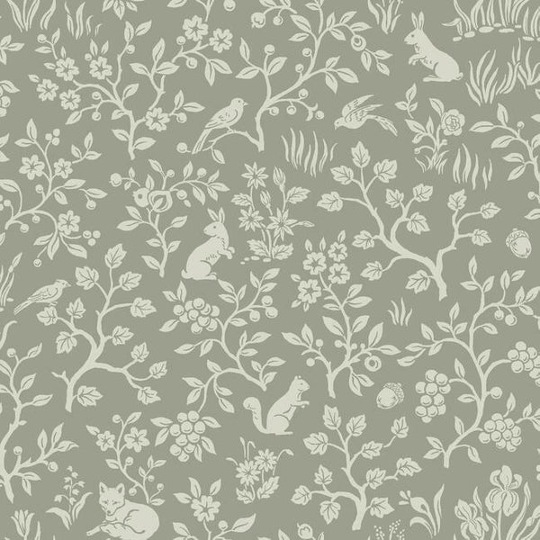 Wallpaper Magnolia Home Fox & Hare Peel & Stick Wallpaper // Grey 