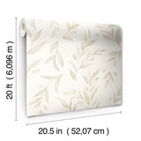 Wallpaper Magnolia Home Olive Branch Peel & Stick Wallpaper // Beige 