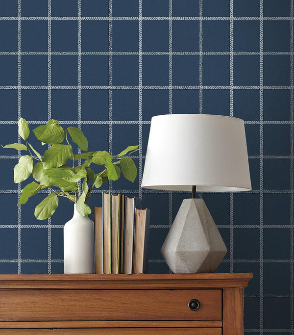 Wallpaper Magnolia Home Sunday Best Peel & Stick Wallpaper // Blue 