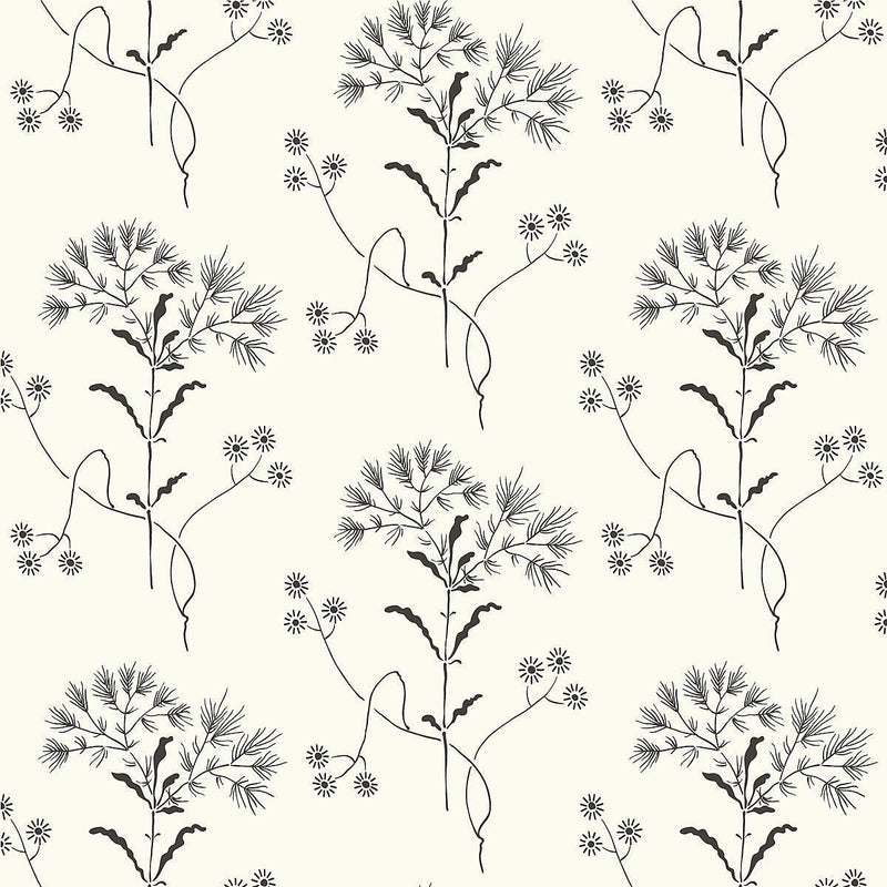 Wallpaper Magnolia Home Wildflower Peel & Stick Wallpaper // Black & White 