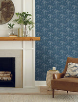 Wallpaper Magnolia Home Wildflower Peel & Stick Wallpaper // White & Blue 