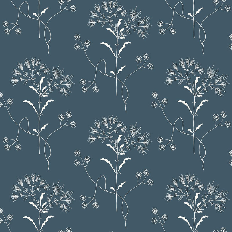 Wallpaper Magnolia Home Wildflower Peel & Stick Wallpaper // White & Blue 
