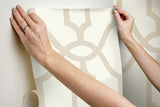 Wallpaper Magnolia Home Woven Trellis Peel & Stick Wallpaper // Beige 