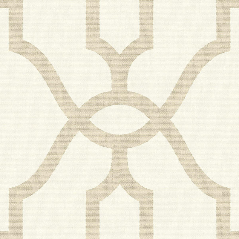 Wallpaper Magnolia Home Woven Trellis Peel & Stick Wallpaper Sample // Beige 8 x 10 