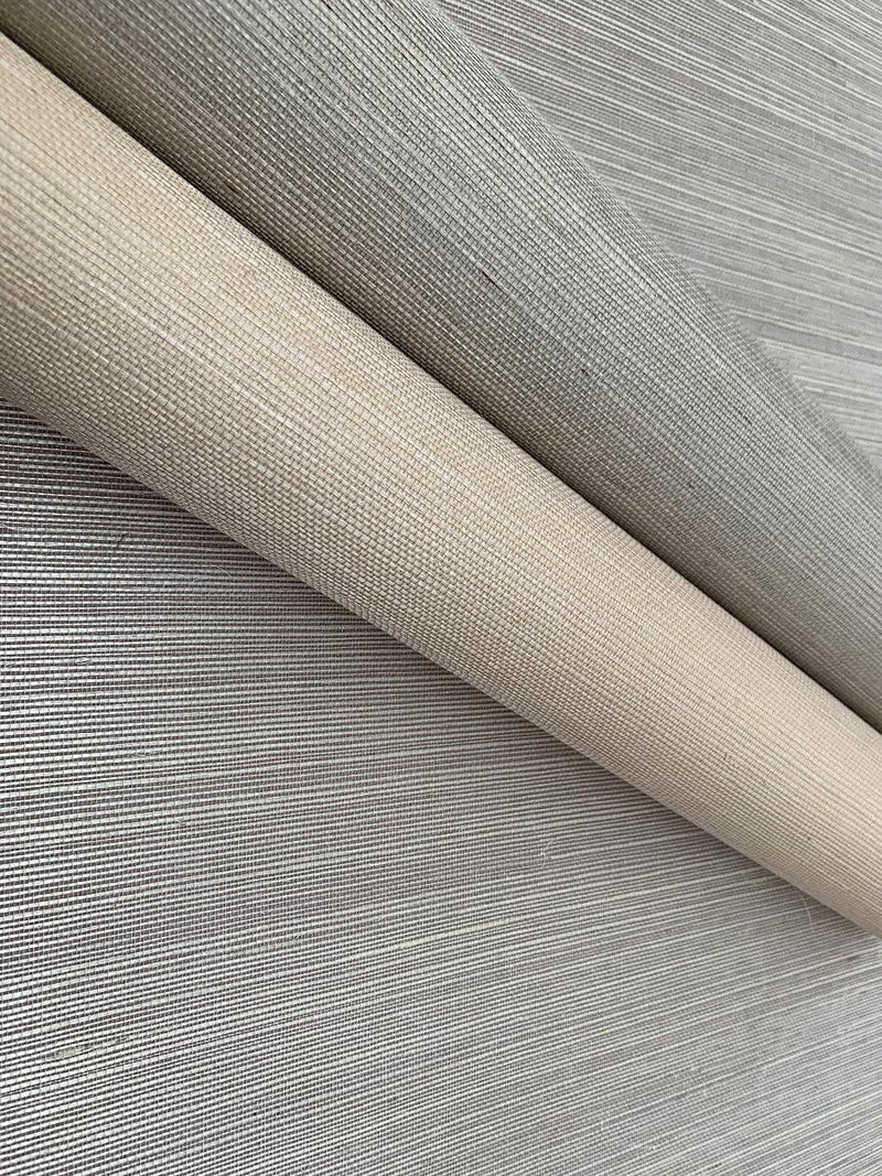 Wallpaper Makasa Sisal Wallpaper // Grey & Taupe 