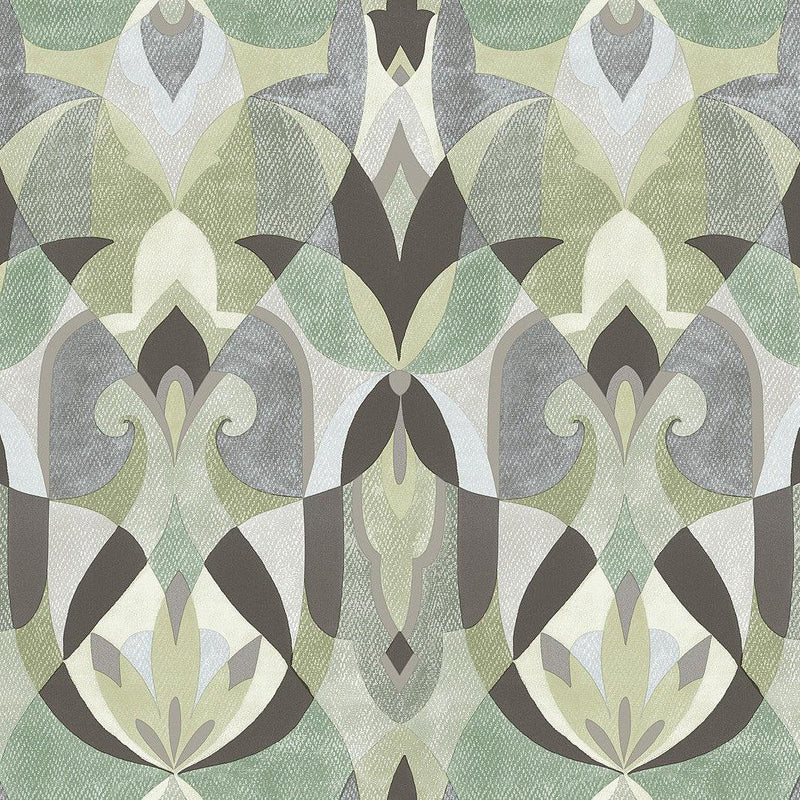 Wallpaper Malta Wallpaper Sample // Green 8 x 10 