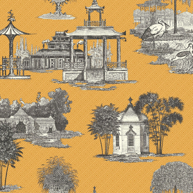 Wallpaper Mandarin Wallpaper Sample // Yellow 8 x 10 
