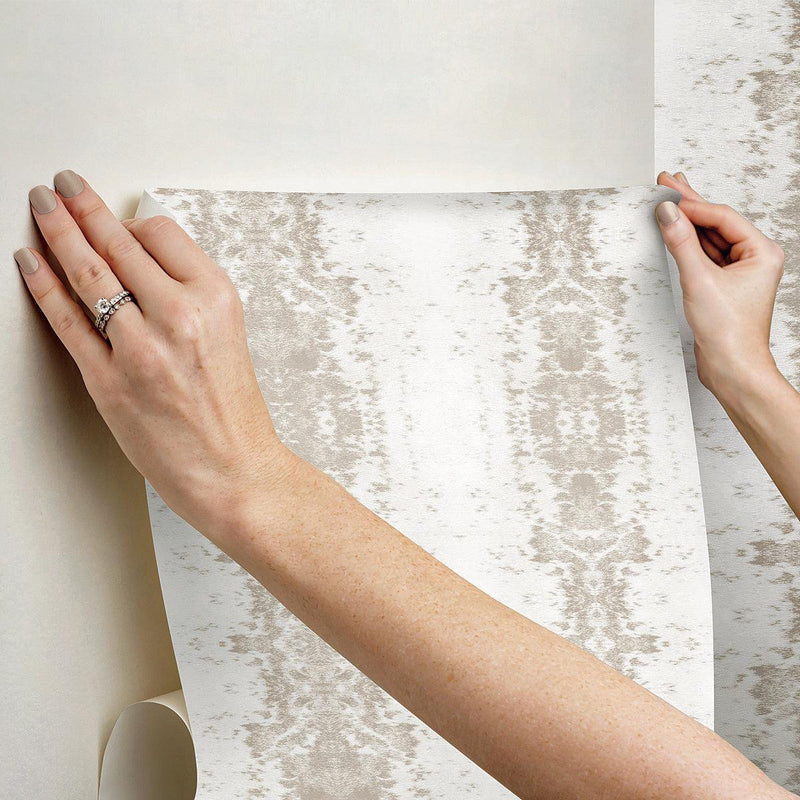 Wallpaper Marbled Appaloosa Peel & Stick Wallpaper // Beige 