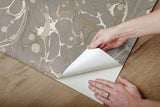 Wallpaper Marbled Endpaper Peel & Stick Wallpaper // Neutral 