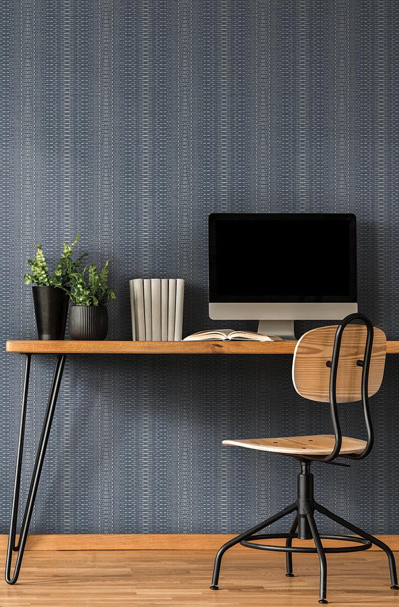 Wallpaper Market Stripe Wallpaper // Navy 