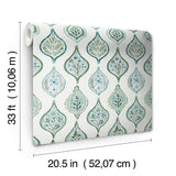 Wallpaper Marketplace Motif Wallpaper // Pale Grey & Green 