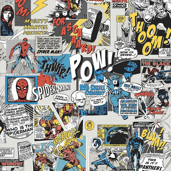 Wallpaper Marvel Comics Pow! Wallpaper // Black & Blue 