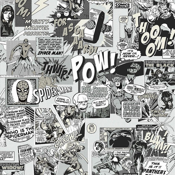Wallpaper Marvel Comics Pow! Wallpaper // Black & White 