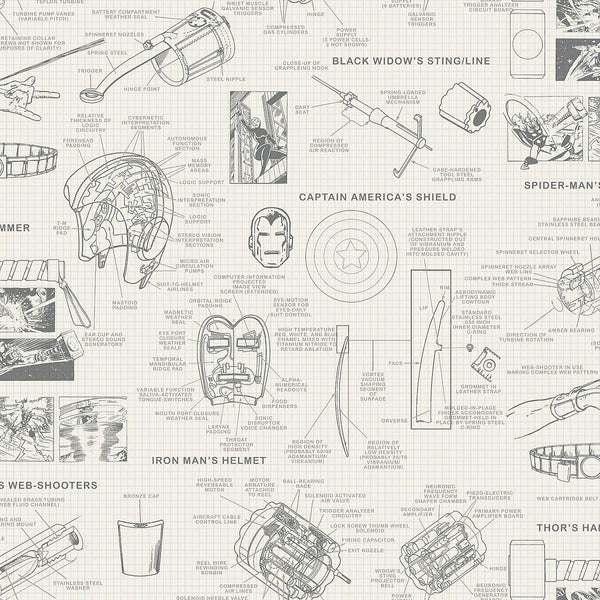 Wallpaper Marvels Heroes Schematics Wallpaper // Cream 