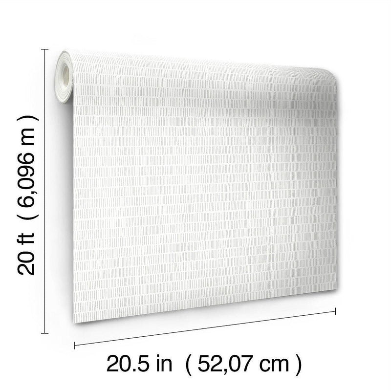 Wallpaper Matchstick Peel & Stick Wallpaper // White 