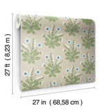 Wallpaper Meadow Flowers Wallpaper // Linen & Blue 
