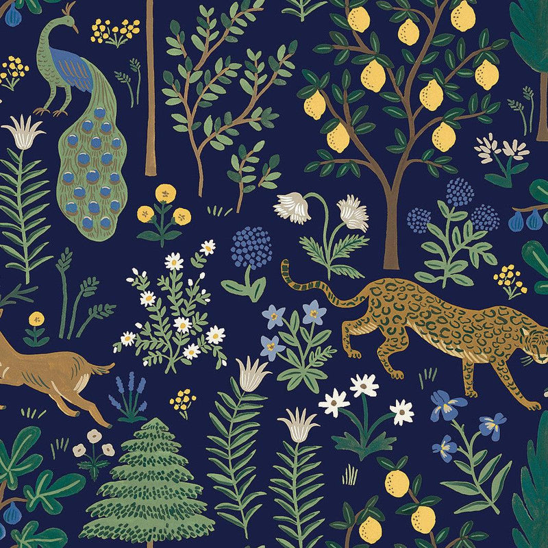 Wallpaper Menagerie Peel & Stick Wallpaper Sample // Blue 8 x 10 