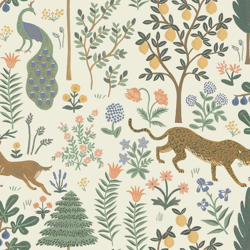 Wallpaper Menagerie Peel & Stick Wallpaper Sample // Cream 8 x 10 
