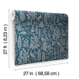 Wallpaper Menagerie Toile Wallpaper // Dark Blue 