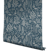 Wallpaper Menagerie Toile Wallpaper // Dark Blue 