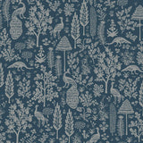 Wallpaper Menagerie Toile Wallpaper // Dark Blue 