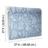 Wallpaper Menagerie Toile Wallpaper // Light Blue 