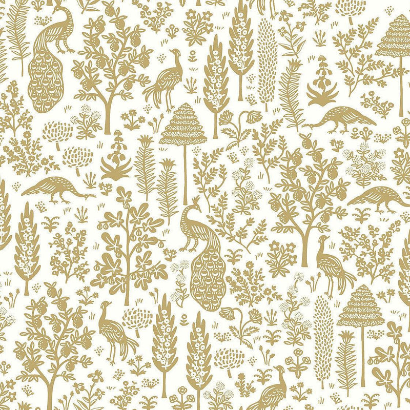 Wallpaper Menagerie Toile Wallpaper Sample // Beige 8 x 10 